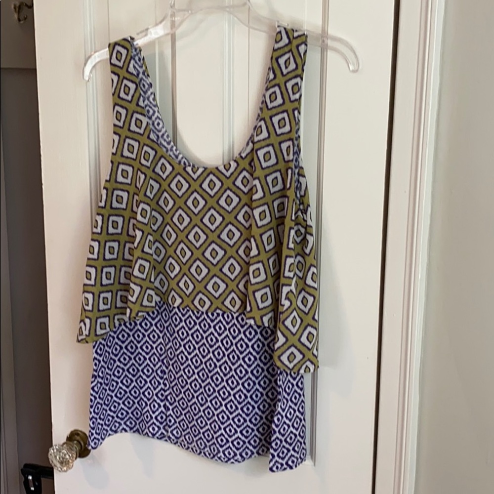 Anthropologie graphic print tank